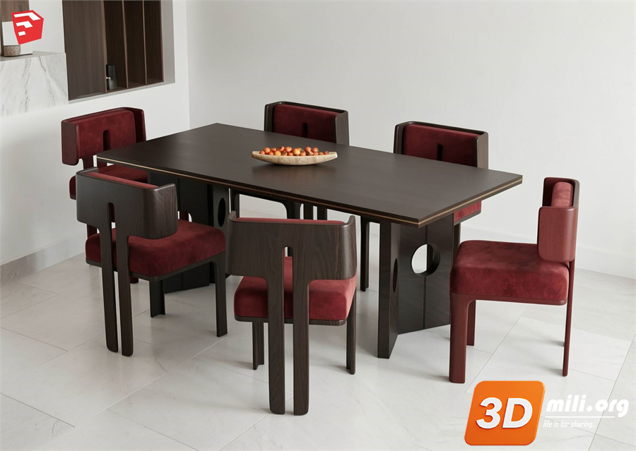 Dining Table Set Skp Files